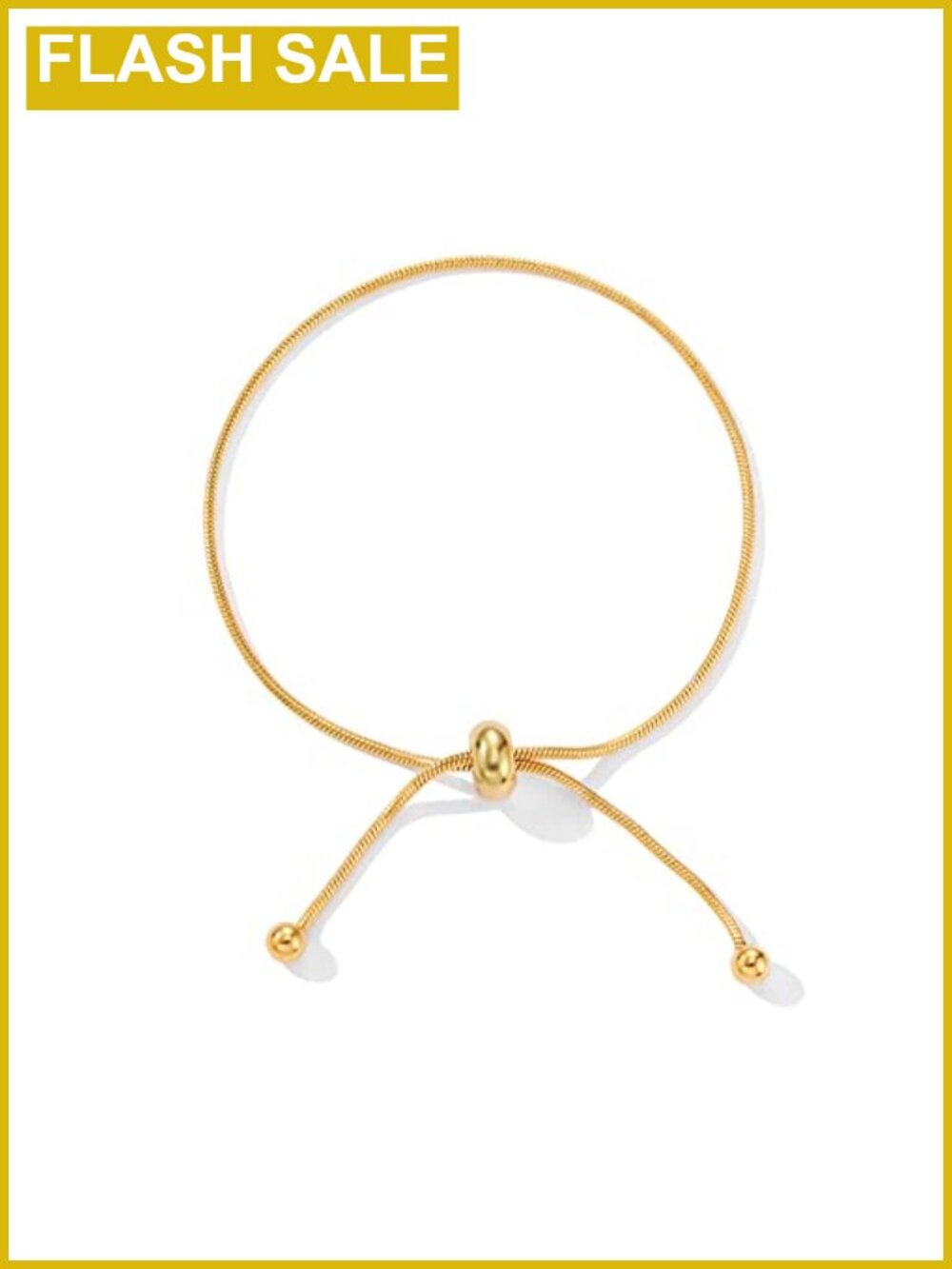 Stainless Steel 14k Gold Plated Adjustable Chain Anklet Waterproof Simple Thin